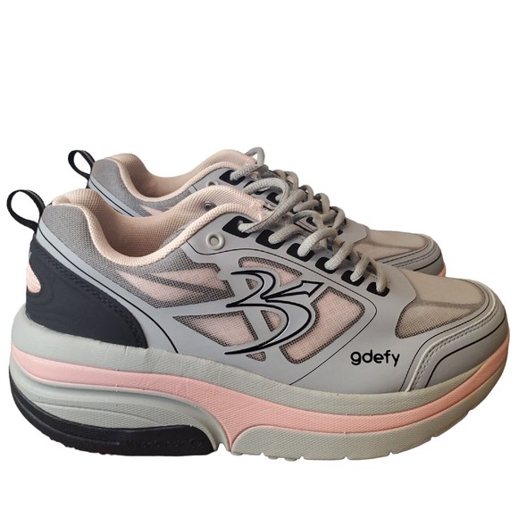 Gravity Defyer Gdefyer Women's ION Sneaker Size 10 Pink Gray Lace Up Athleisure - Picture 3 of 11
